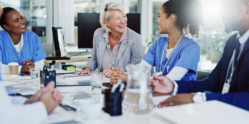 Medical staff in training for efficiency and EHR success