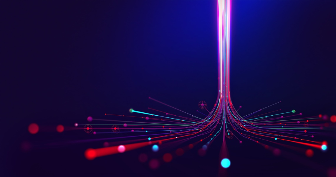 Abstract cybersecurity rendering