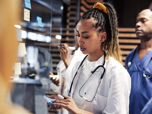 Nurse taking notes 
