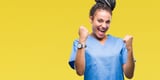 Nurse celebrating having an EHR with capabilities beyond billing